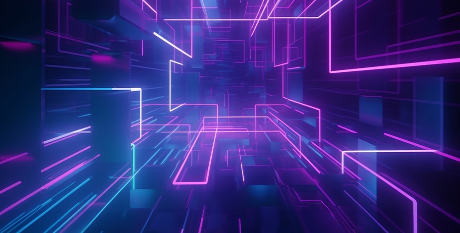 Neon strip lights in different shapes