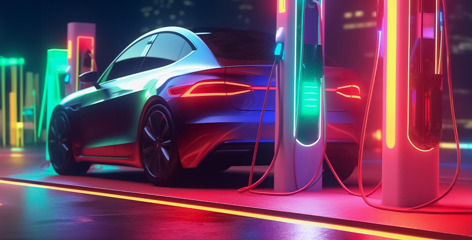 EV Car Charging with RGB lights